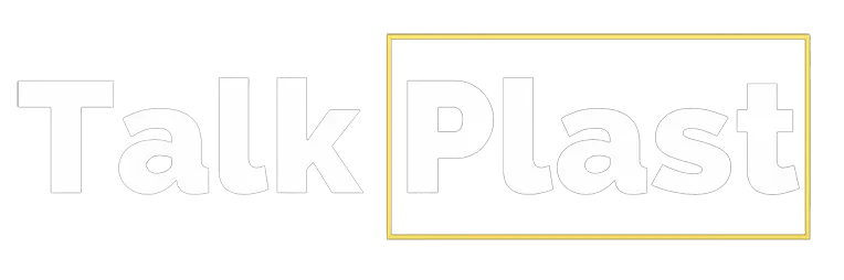 Logotipo do podcast talkplast, referência no setor de plásticos e parceiro da ohxide.